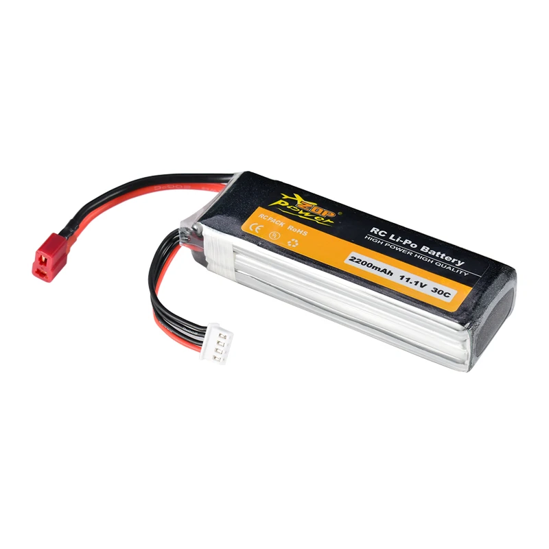 Hot Sale ZOP Power 11.1V 2200mAh 30C 3S Lipo Battery T Plug Rechargeable For RC Racing Drone Helicopter Multicopter Car Model | Игрушки и