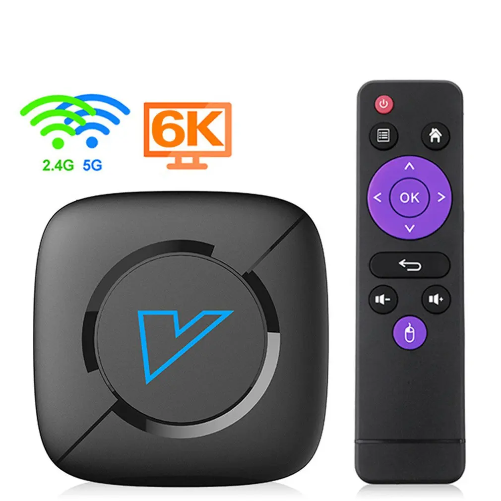 

Приставка Смарт-ТВ V6, Android 10, 4 + 64 ГБ, 1080p, 4K, 3D, Wi-Fi