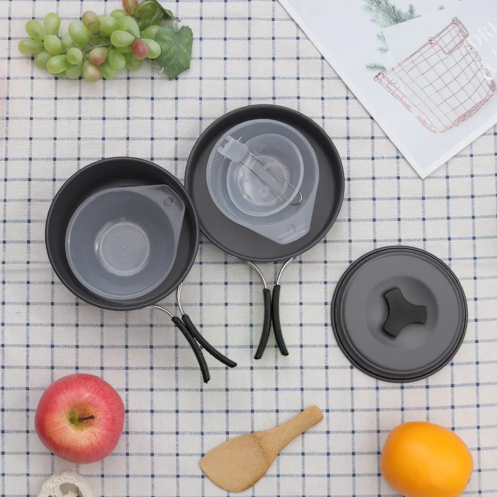 

Outdoor Camping Cookware Set Marching Utensils Tableware Cooking Stove Kit Travel Pan Hiking Picnic Camping Tools For 1-2 Person