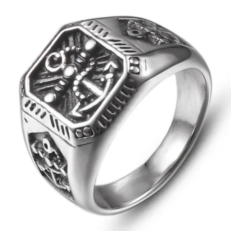 Кольцо мужское винтажное якорное в стиле викингов кольцо панк рок-н-ролл