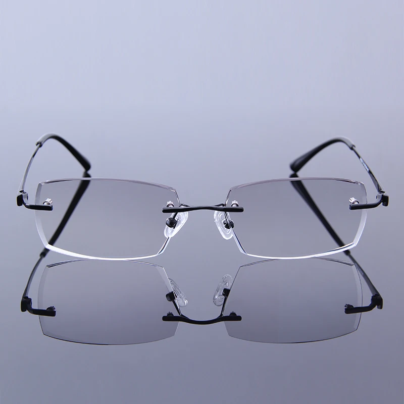 Джентльменские простые очки для чтения с бриллиантами без оправы дальнозоркости