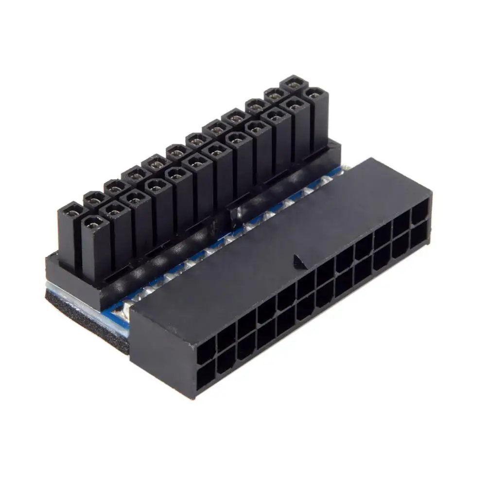 

Power Adapter ATX 24Pin Female to 24pin Male 90 Degree Mainboard Motherboard for Desktops PC Supply