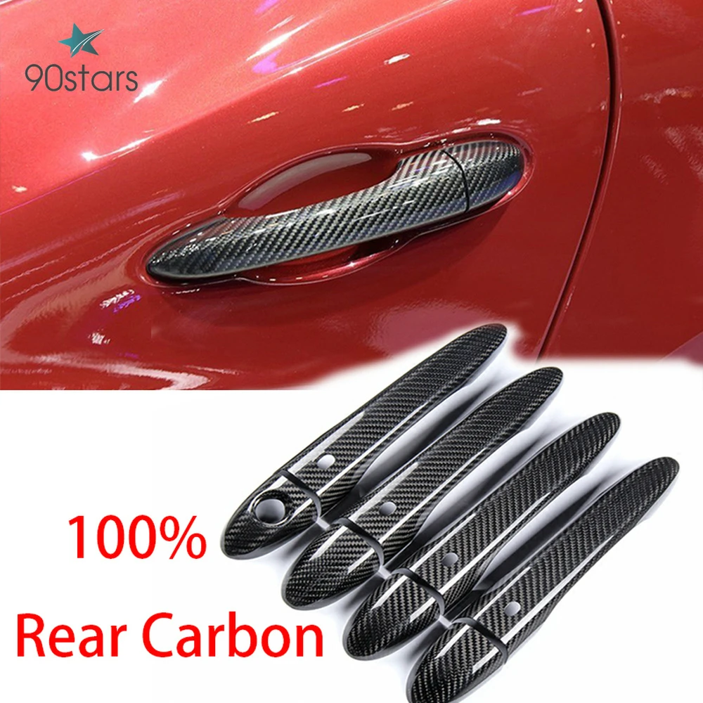 Высокое качество 100% Настоящее углеродное волокно авто наружная дверная ручка