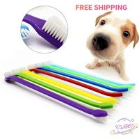 resuable cat dog brush bad breath remover portable pet toothbrush hygiene multi angle clean durable pet product pet health care