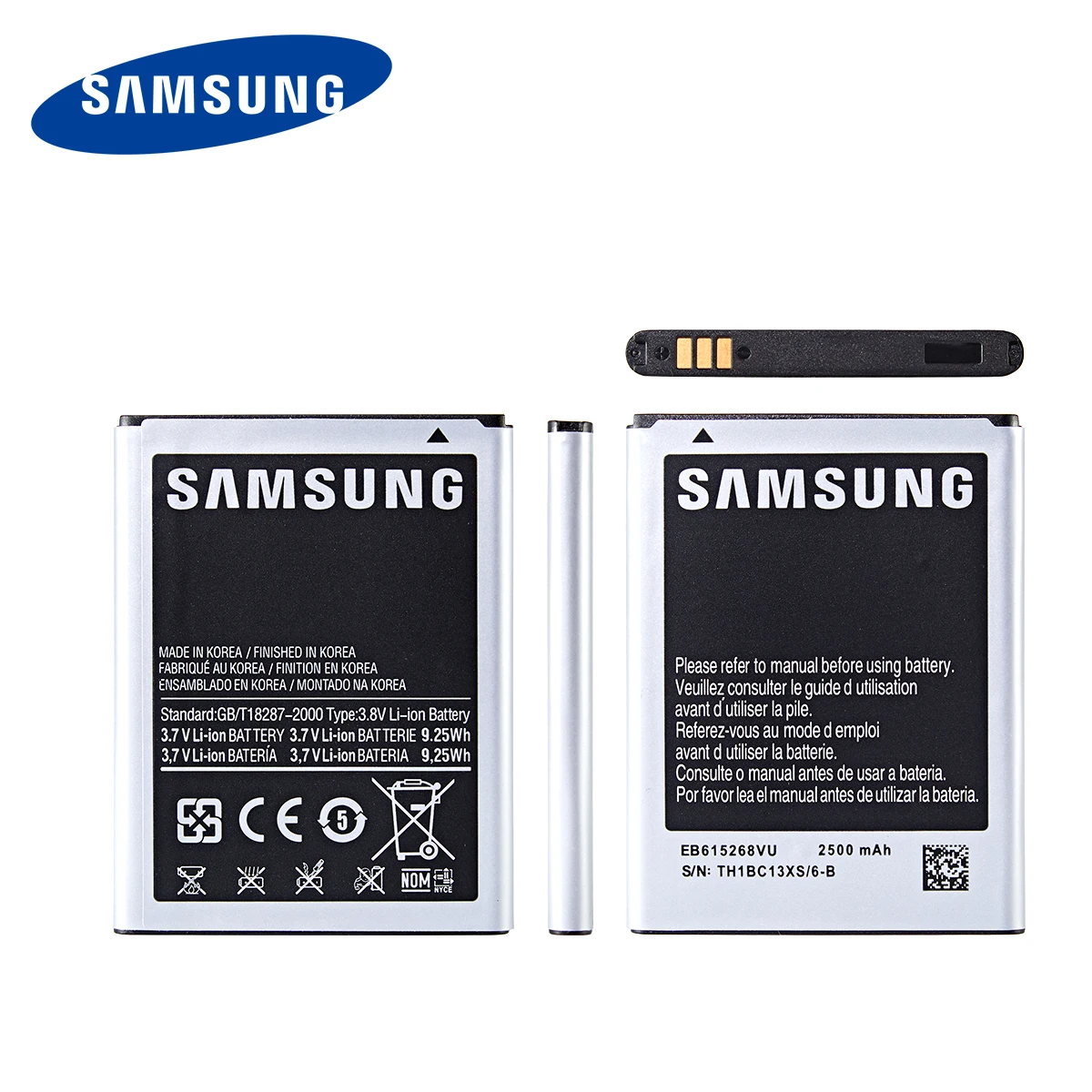 SAMSUNG оригинальная EB615268VU 2500 мА/ч батарея для Galaxy Note 1 GT-N7000 i9220 N7005 i9228 i889 i717 T879