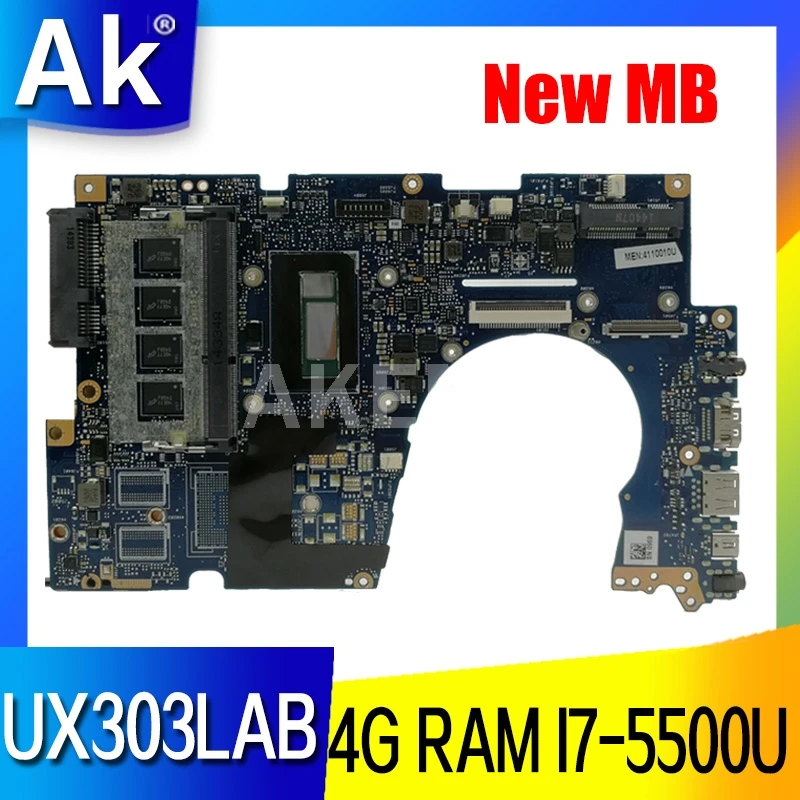 

Материнская плата Akemy UX303LAB для ноутбука Asus UX303LA UX303LB UX303LN UX303LA UX303L U303L, материнская плата 4G RAM I7-5500U SR23W