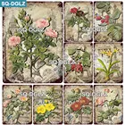 SQ-DGLZ садовое растение металлический знак винтажная табличка тарелок декор для пивной бар внешняя стена Декор наклейки в ретро стиле с цветочным принтом плакат изготовленный на заказ