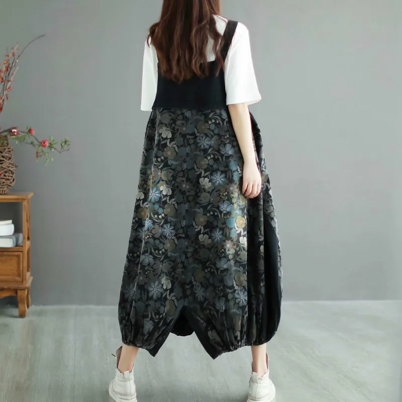 

Max LuLu Korean Fashion Luxury Clothes Womens Vintage Loose Denim Vest Dresses Ladies Casual Printed Vestidos Punk Streetwear