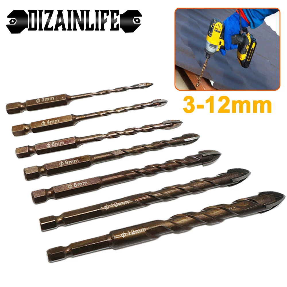 Крест шестигранные плитки сверла Стекло Керамика бетона Расширитель отверстий