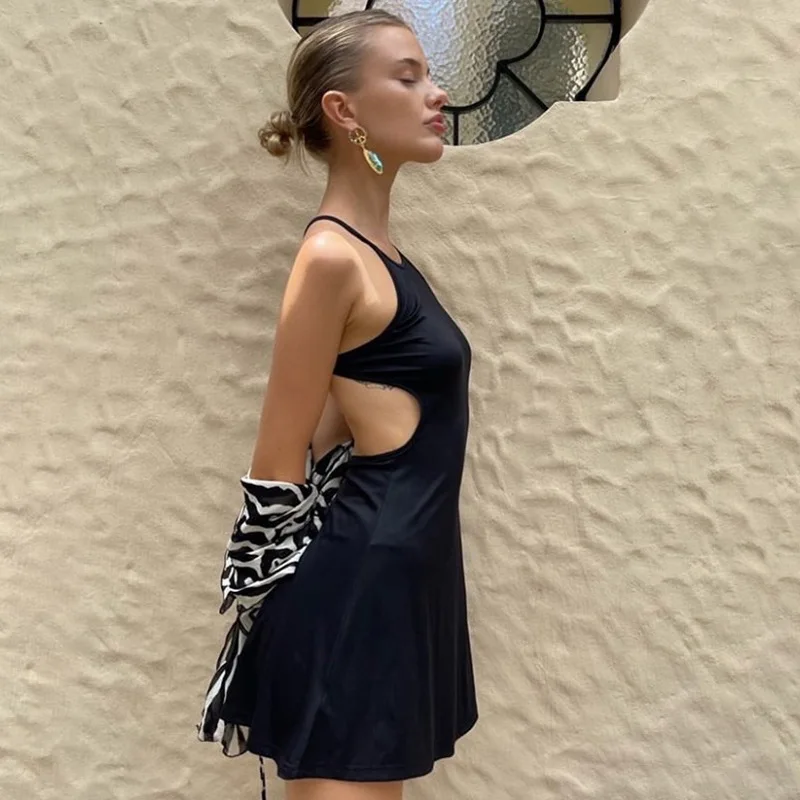 

Sexy O-Neck Dresses Letter Women Clothes Mini Dress Summer Female A-Line Dresses Summer Ladies Sundresses