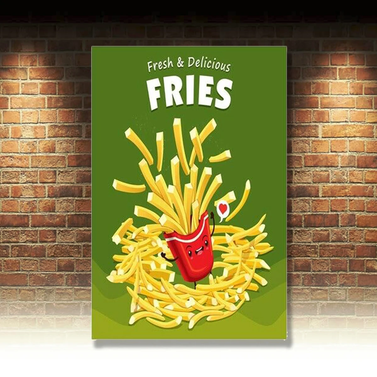 

French Fries Retro Metal Tin Signs Fried Chicken Art Wall Decor Poster Hanging
