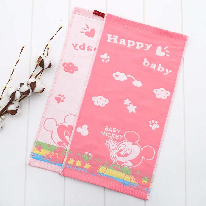 Хлопковое Марлевое полотенце Disney с Микки и Минни моющее для маленьких мальчиков
