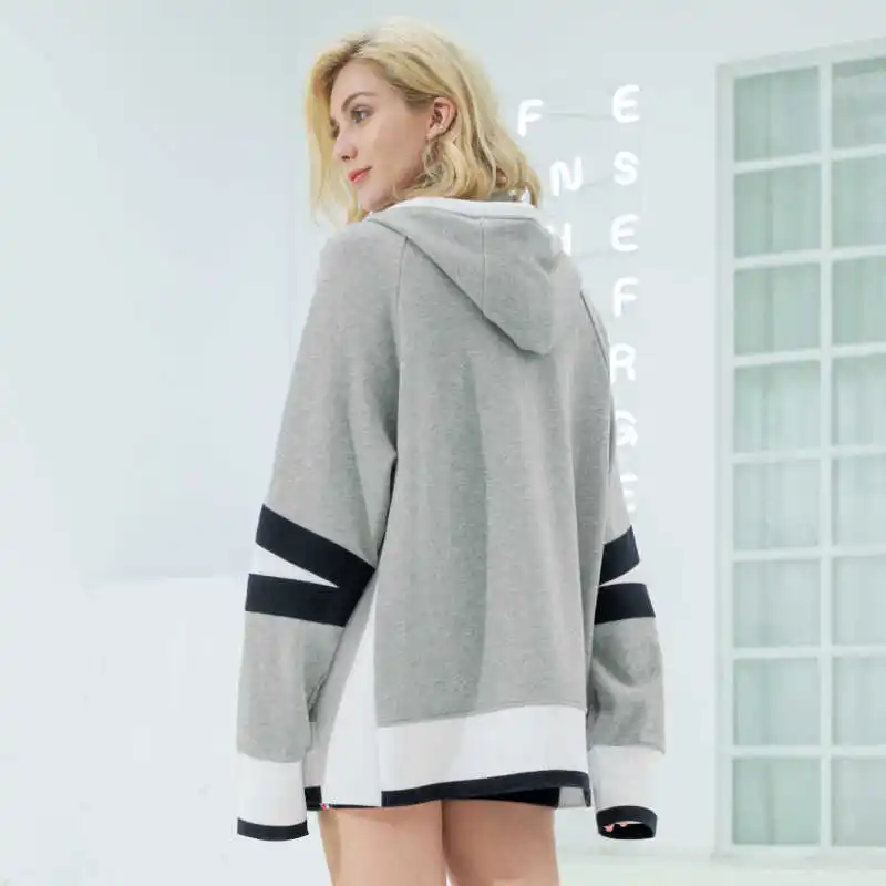 

2021 модная брендовая одежда TB THOM с капюшоном в стиле хип-хоп, хлопковая куртка, женские Толстовки, Толстовки, Лоскутная Повседневная спортивн...