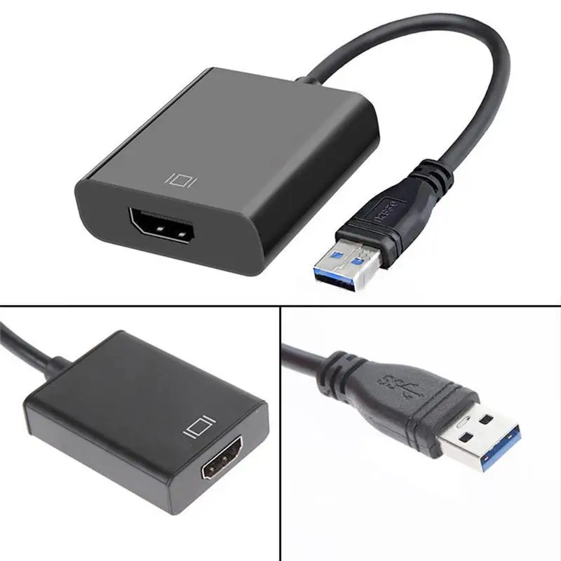 Видеоадаптер USB 3 0 Full HD 1080P конвертер в HDMI совместим с компьютером ноутбуком Windows