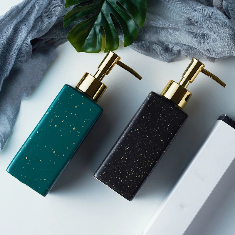 350 мл квадратный круглый керамический дозатор мыла бутылка для шампуня