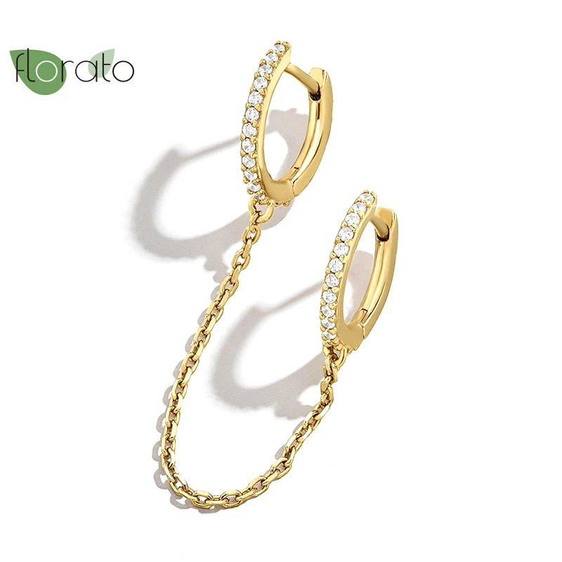 925 стерлингового серебра серьги для женщин в виде колец цепочкой С бахромой Обувь