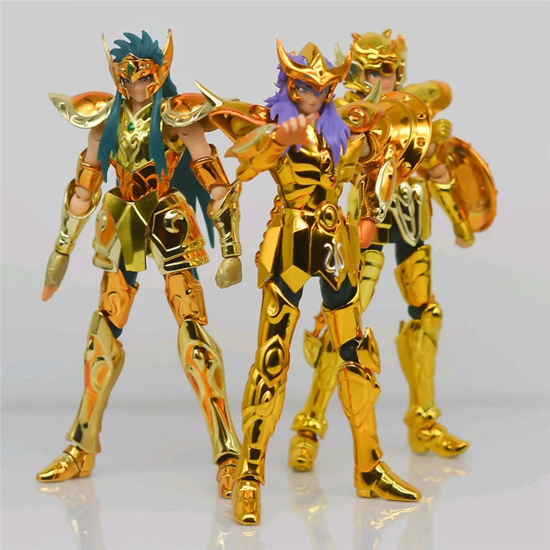 

SG Model Saint Seiya Hyoga Cygnus/ Libra Dohko / Milo /Camus with Object Metal armor Saint PVC Action Figure Model Toys DDP 10cm