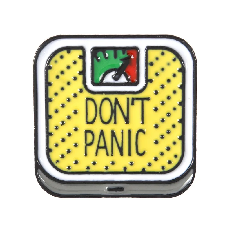 

Creative Body Fat Called Enamel Pins Dont Panic Shirt Backpack Badge Brooch