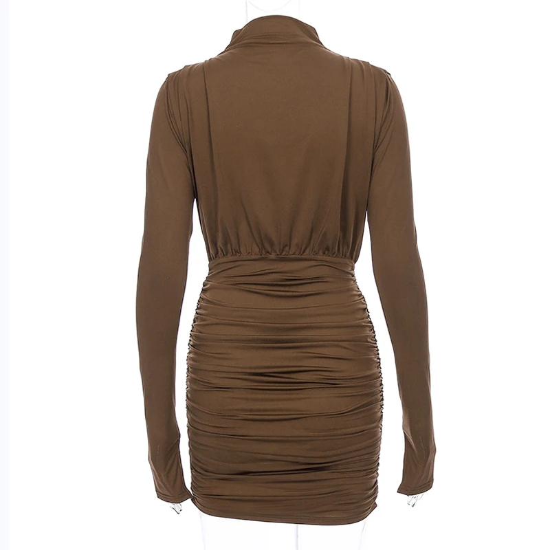 Женское мини-платье Lossky осенне-зимнее облегающее платье с длинным рукавом и