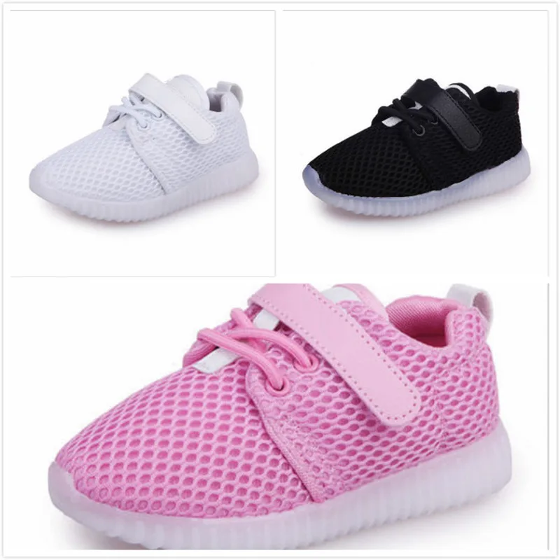 Модная легкая обувь для малышей 3 цветов маленьких девочек и мальчиков