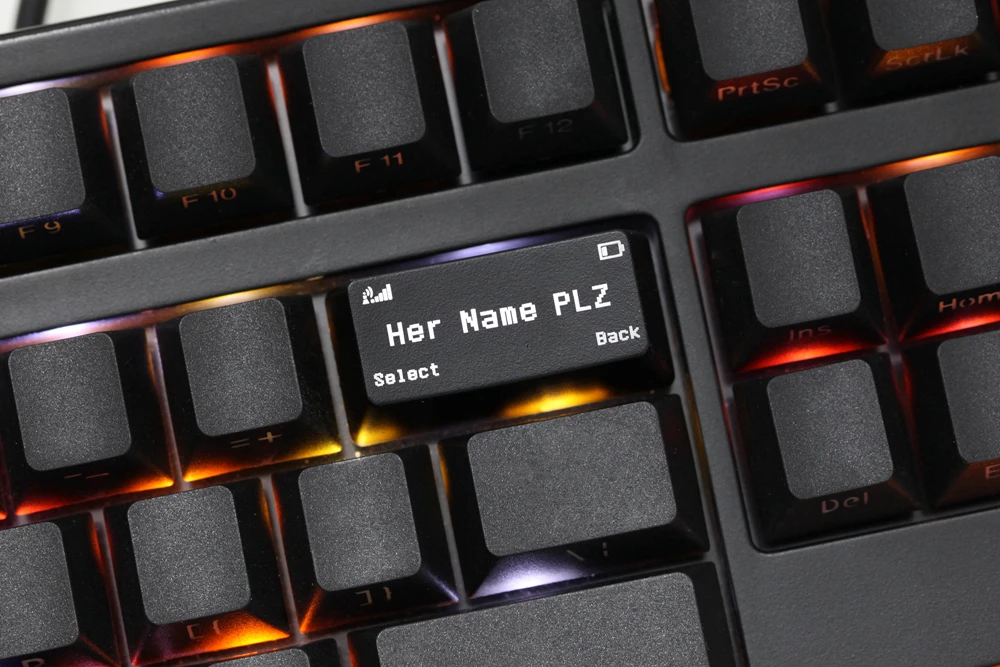novelty shine through keycaps abs etched shine through her name plz please black red custom mechanical keyboard enter backspace free global shipping