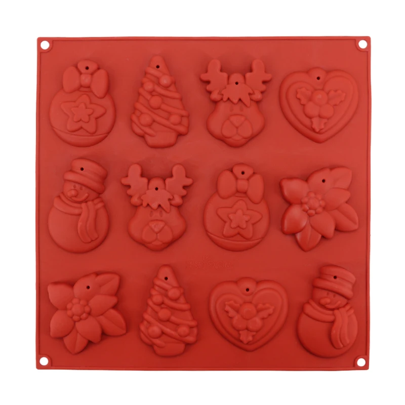 Силиконовая Рождественская елка конфета в виде снеговика инструмент для выпечки