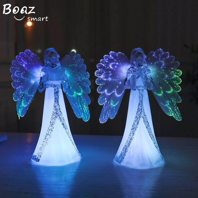 Boaz Рождественский цветной светильник ангела градиентный акриловый материал