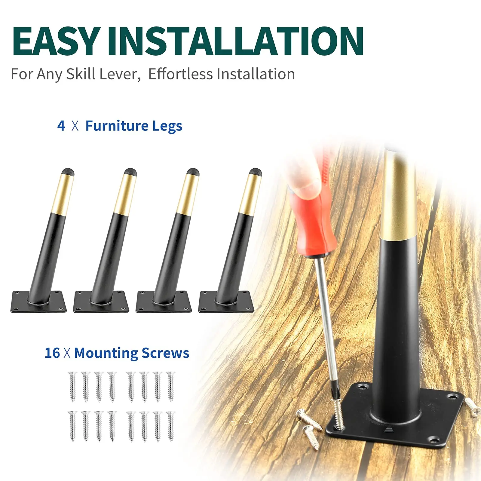 4 шт. конические ножки для мебели 8 дюймов|Мебельные ножки| |