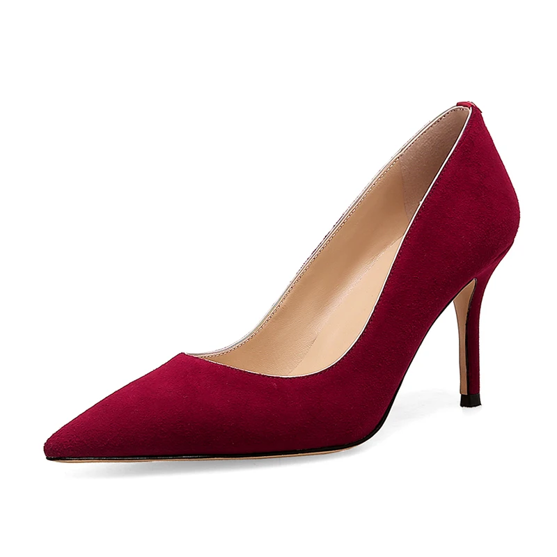 

Acedichy 2022 Spring Women Sexy Kid Suede Sokate Pumps Thick High Heel Shoes Blue Korean Style Stiletto Tacones De Mujer 7 CM