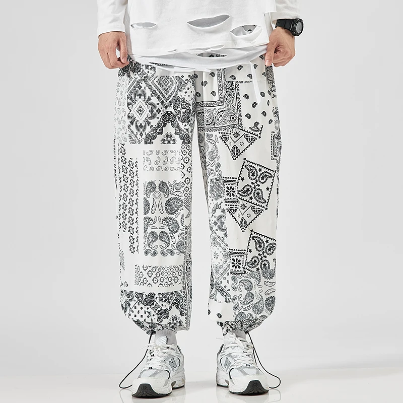 

Men's Harem Pants New Fashion Jogger Sweatpants Korean Man Loose Oversized Trousers Funny Streetwear Male Casual Pants