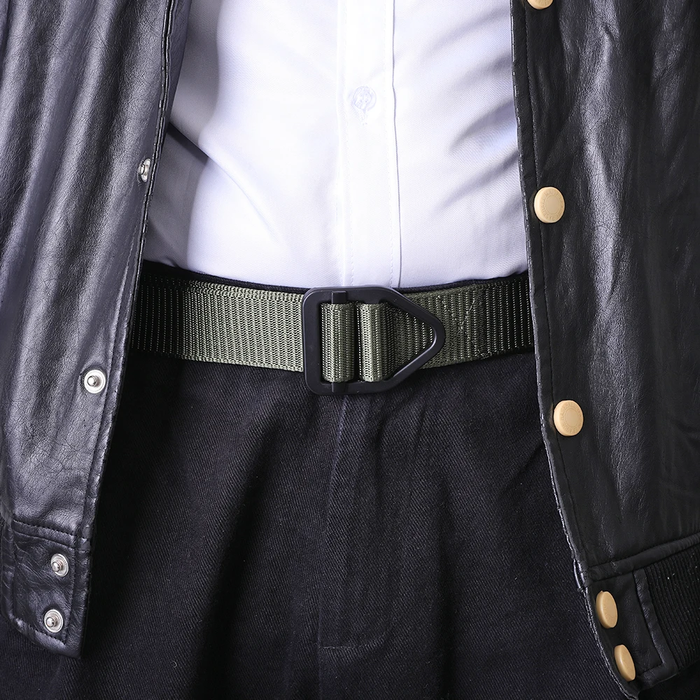 

Men Belt Metal Buckle Nylon Waist Strap Classic Adjustable Tactical Military Paintball Outdoor Army Combat Heavy Duty Waistband