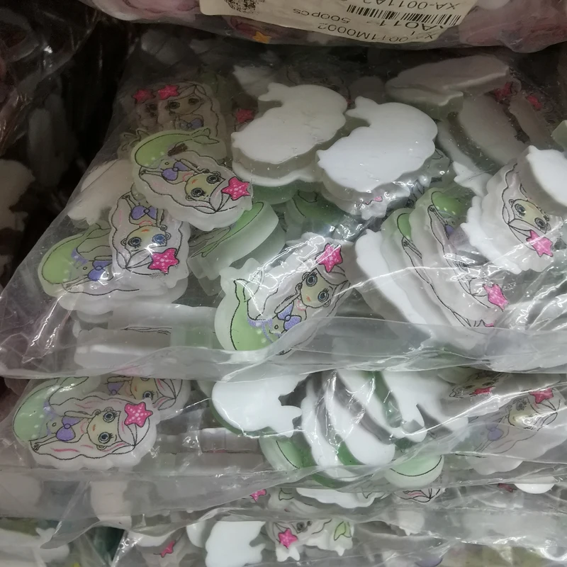 500pieces 23mm diy acrylic sea-maid girls paster beads.stick on hairpin clip for woman child headwear jewelry making accessories | Украшения