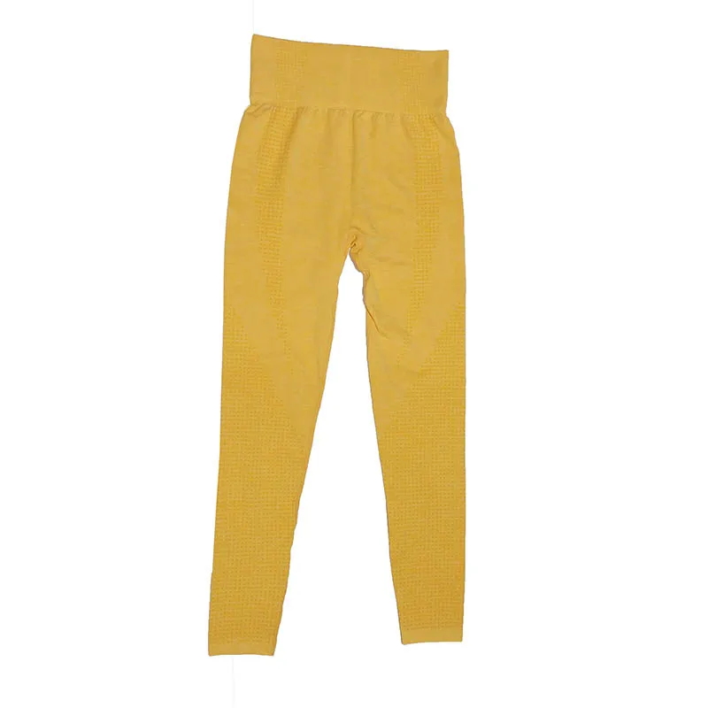 9149 Yellow Новинка, модные женские бесшовные легинсы, женские джеггинсы, стрейчевые, для фитнеса, спортивная одежда для женщин, высокая талия, женские леггинсы для тренировок - Цвет: 9149 Yellow