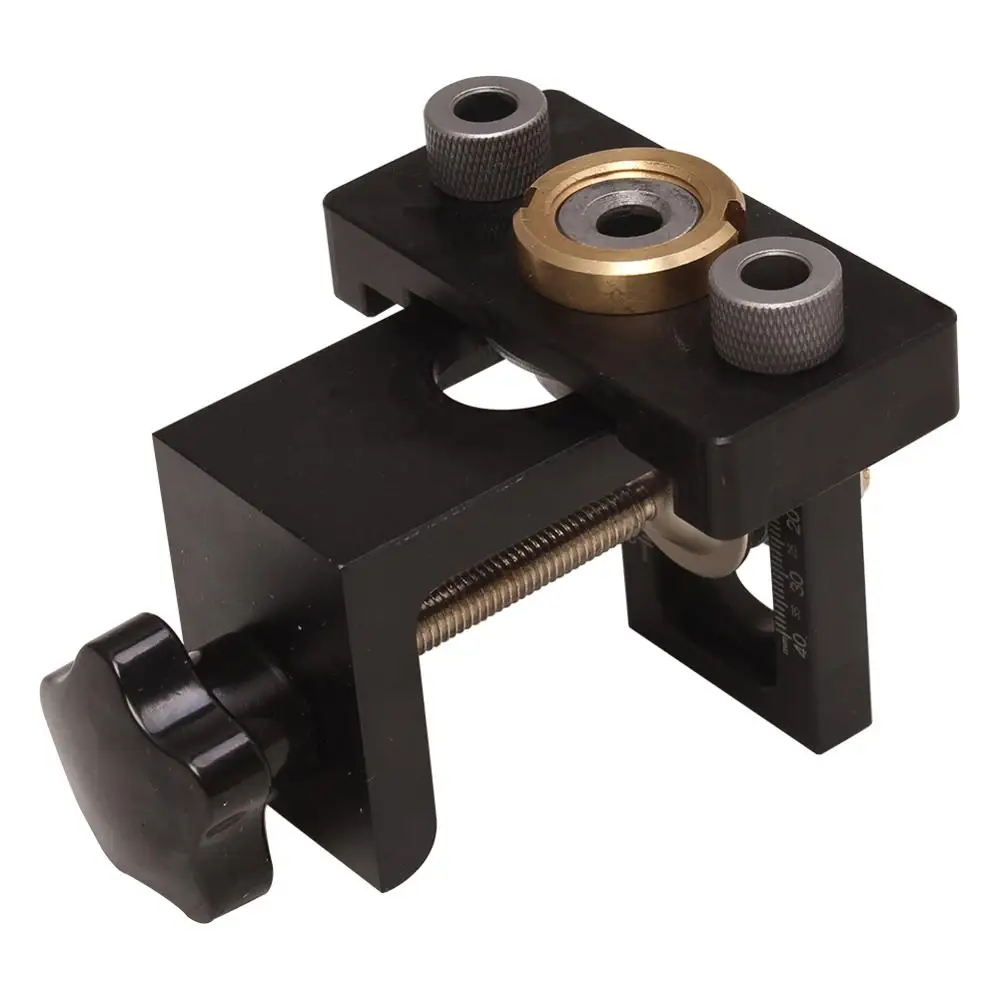 

3 In 1 Adjustable Doweling Woodworking Pocket Abridor De Agujeros Puncher Tools Hole Jig with 8/15mm Drill Bit for Guide Locator