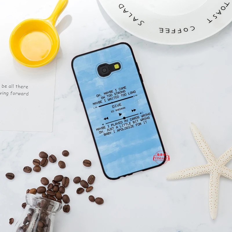 Ed Sheeran Lyrics Pictures Diy Silicone Case for Samsung A3 A5 A10S A50S A6 Plus 2018 A7 A8 A9 A10 A30 A40 A50 A60 A70 J6 |