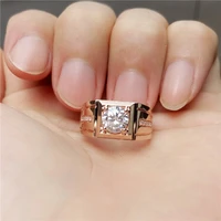 14K White Gold Moissanite Ring excellent cut 1ct carat D color man ring Wedding Anniversary Ring Luxury Moissanite jewelry