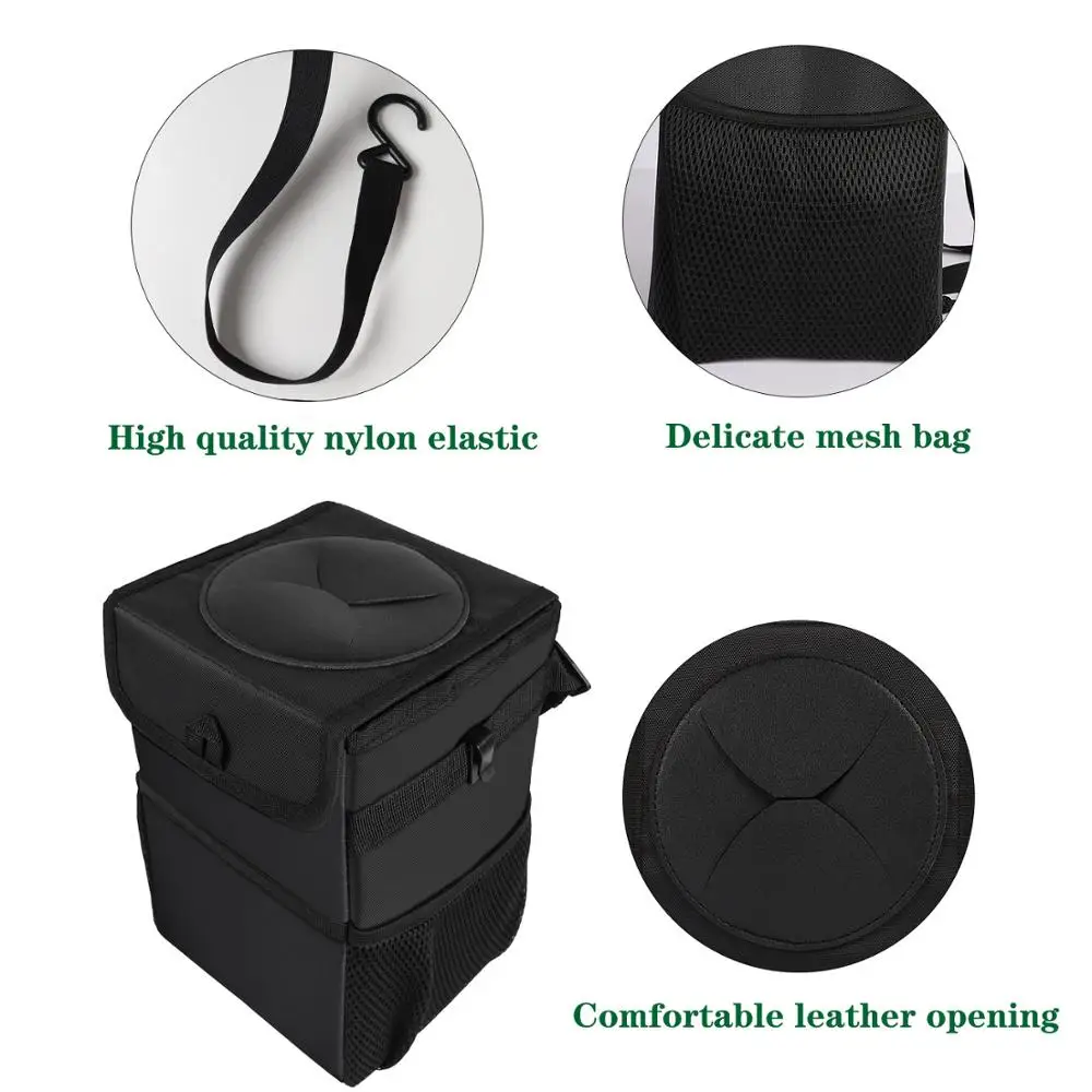 Hot sale custom 3D waterproof folding Oxford cloth car trash can back-mounted storage box bag inter accessories |