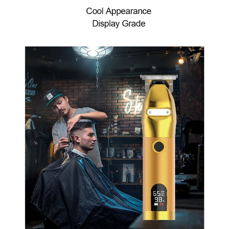 

Professional Hair Clippers Men T-Blade Beard Trimmer Barber Grooming Kit Cordless Haircut Machine High Quality and Brand New