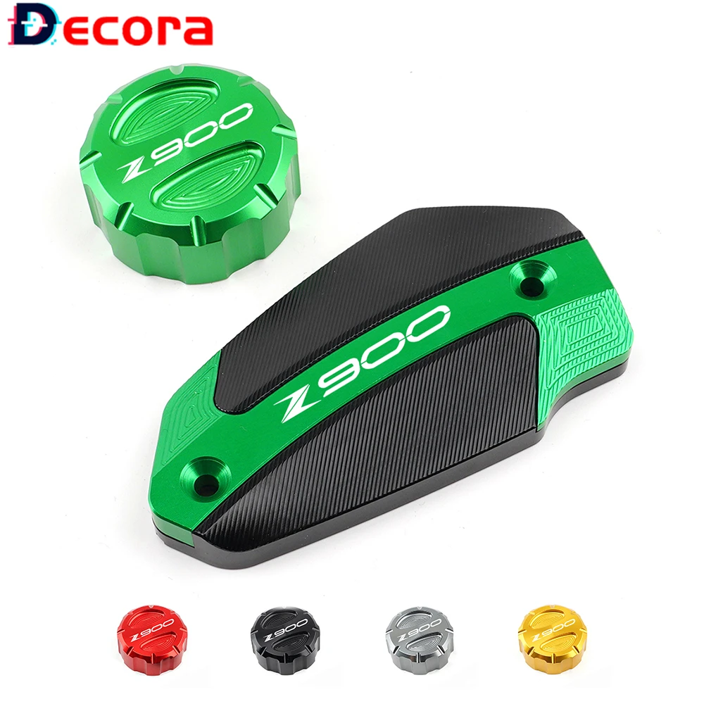

For Kawasaki Z900 Z 900 2017 2018 2019 2020 CNC Motorbike Front & Rear Brake Fluid Cylinder Master Oil Tank Reservoir Cover Cap