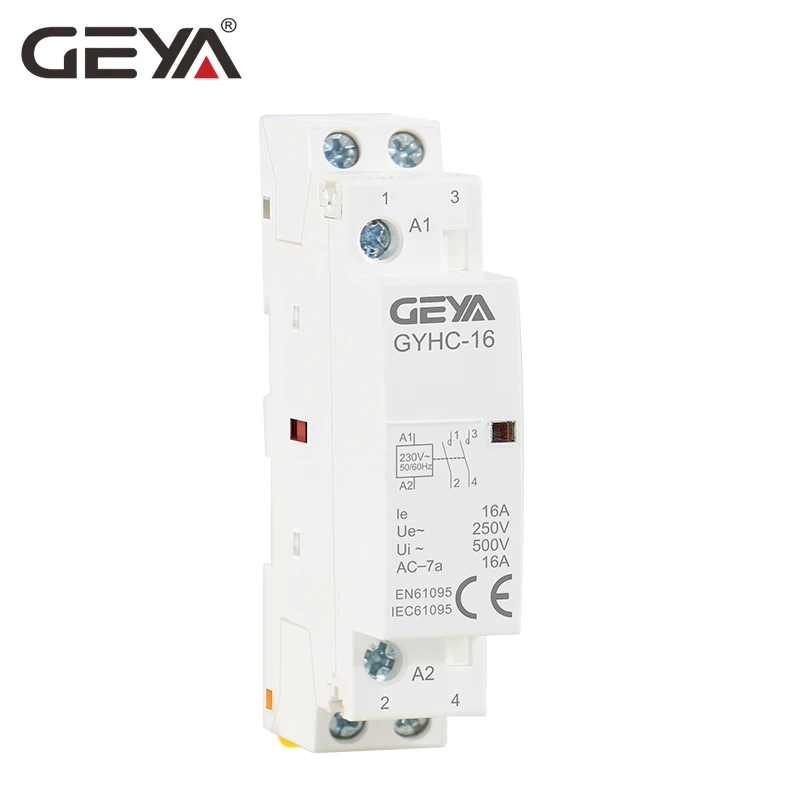 GEYA 2P 16A 1NO1NC& 2NO& 2NC бытовой AC модульный контактор 220 в 230 В автоматический контактор на din-рейке