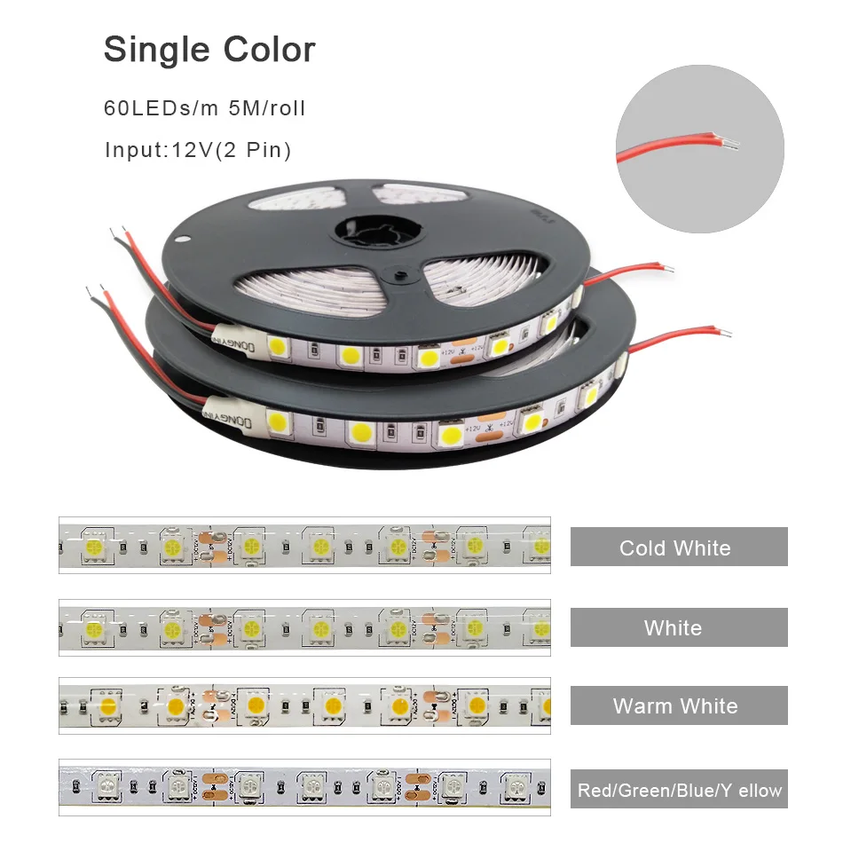 Светодиодная лента 5050 DC12V 60 светодиодов/м гибкая светодиодная RGB RGBW 300 светодиодов