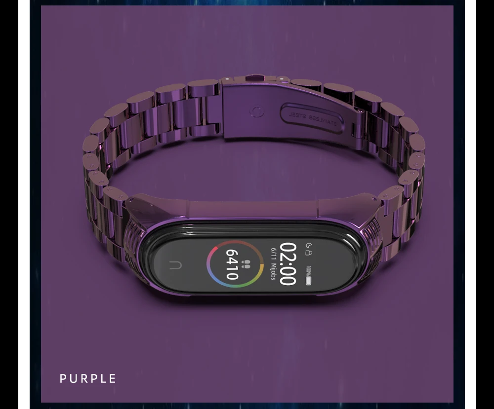 Часы браслет mi band 4 ремешок из нержавеющей стали металлический ремешок на руку для Xiaomi mi band 3 браслеты Pulseira mi band 4