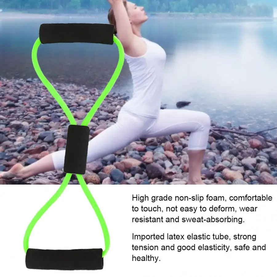 Эластичный утягивающий канат для фитнеса 8 форм Эспандер груди Йога похудение