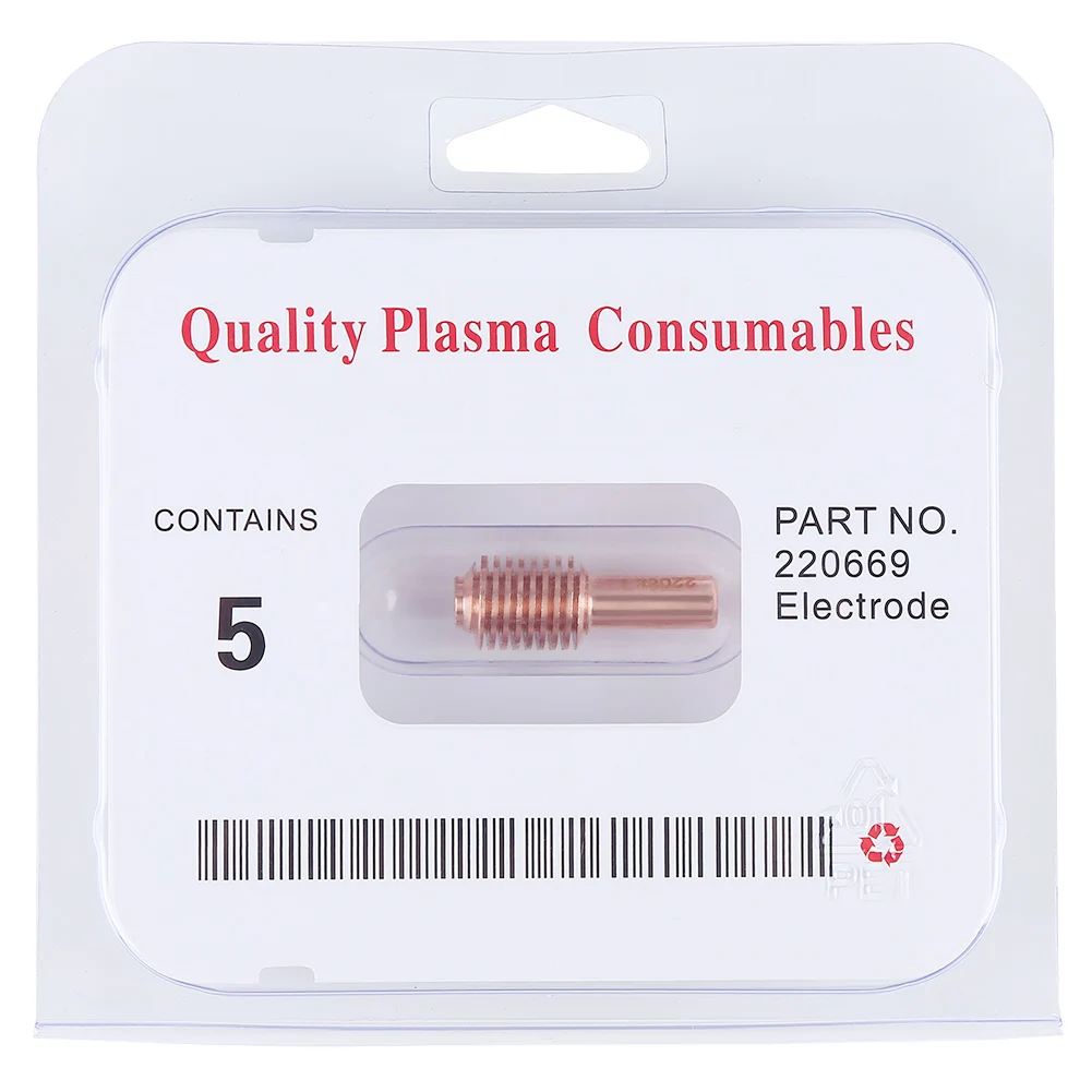 

5pcs Plasma Cutter Electrodes Consumables 220669 for MAX45 Cutting Machine