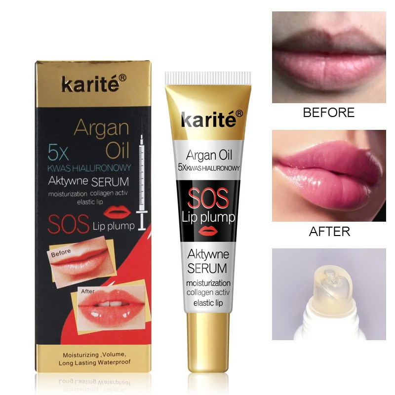 

Instant Volumising Lip Plumper Moisturizing Argan Oil Lip Plumper Gloss Sexy Natural Lips Augmentation Collagen Activelastic Lip