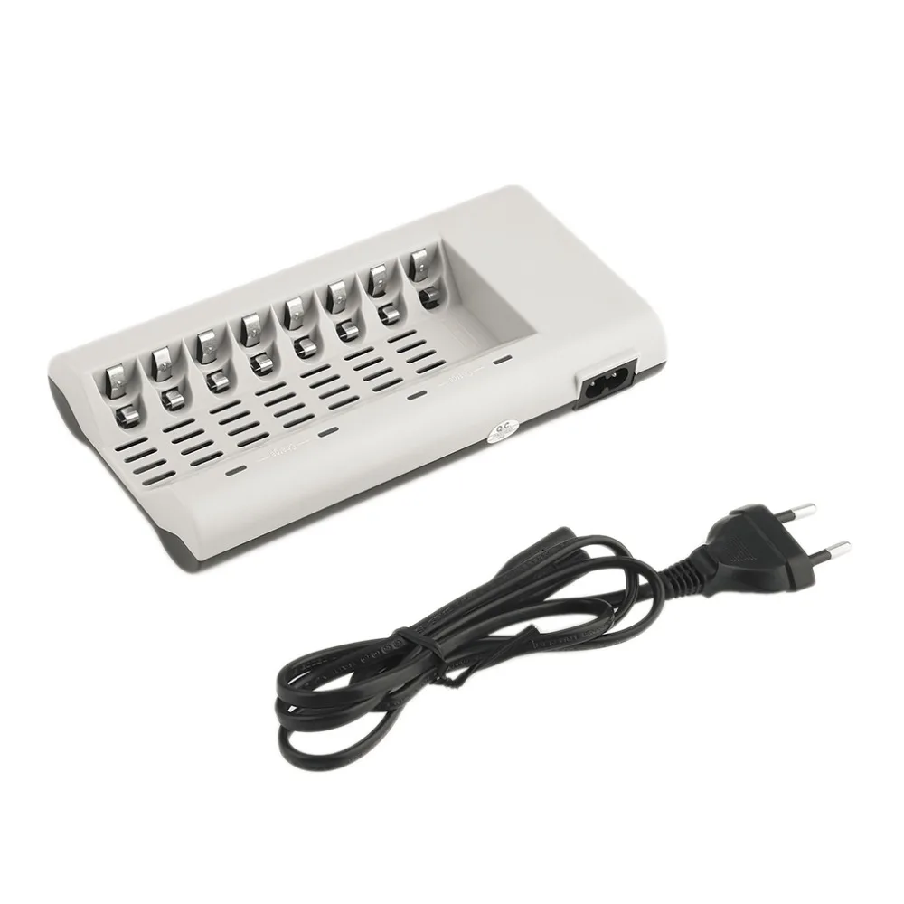 ЕС Plug 8 слотов зарядное устройство для AA/AAA Ni-MH/Ni-Cd аккумуляторные батареи
