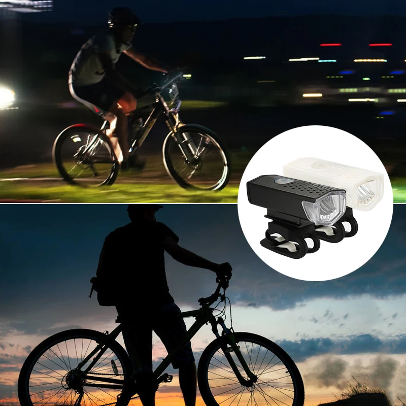 

Bicycle Light USB Rechargeable 300 Lumens 3 Modes Bicycle Front Headlight Lamp Bike Cycling LED Flashlight Lantern Headlight