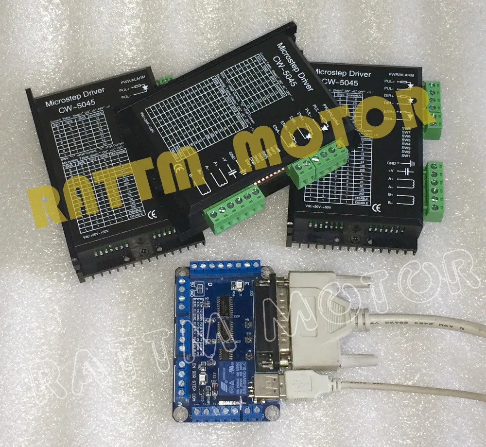 3 оси набор контроллеров CNC драйвер шагового двигателя 20 50V/4.5A/256 micsteps фрезерный