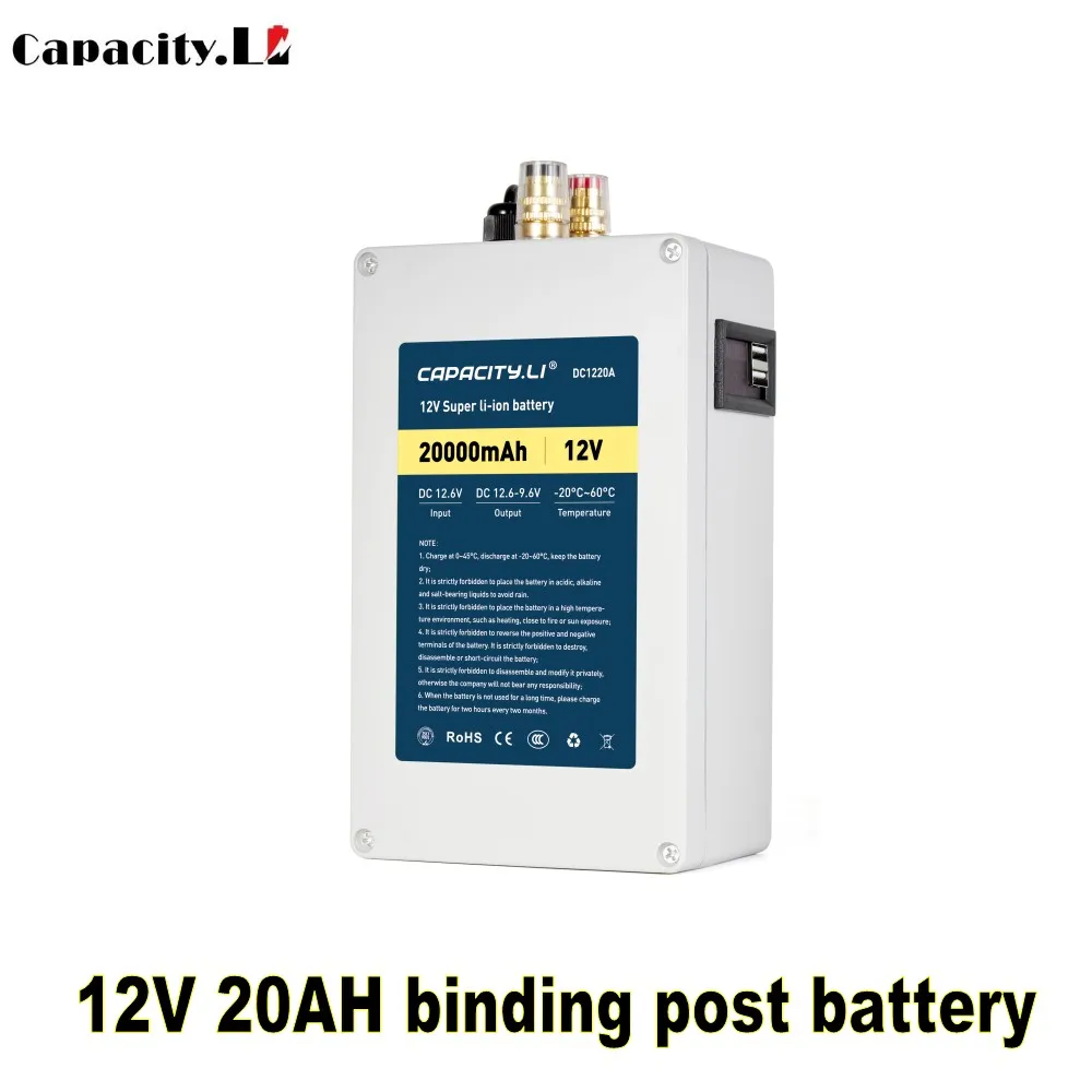 Ёмкость. Li ion аккумулятор 12V литиевая батарея перезаряжаемый портативный