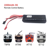 remote battery 11 1v 2200mah lipo battery for radio link at9 at10 t8fb devo7 wfly9 transmitter light rc parts accessories